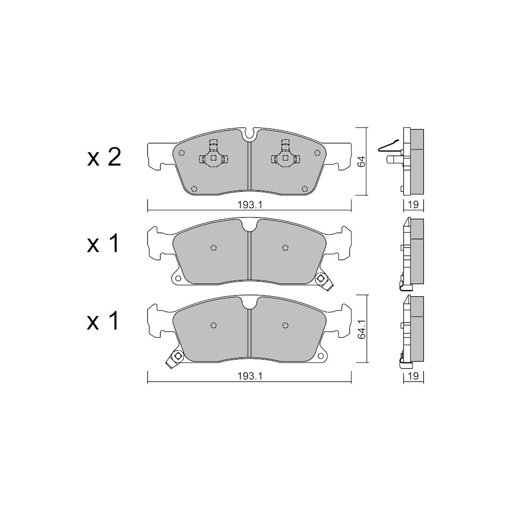 Pastillas de freno delanteras GT2i Club para JEEP Grand Cherokee IV (WK, WK2) 3.6 VVT 4x4 290cv 2010-06-01-Array