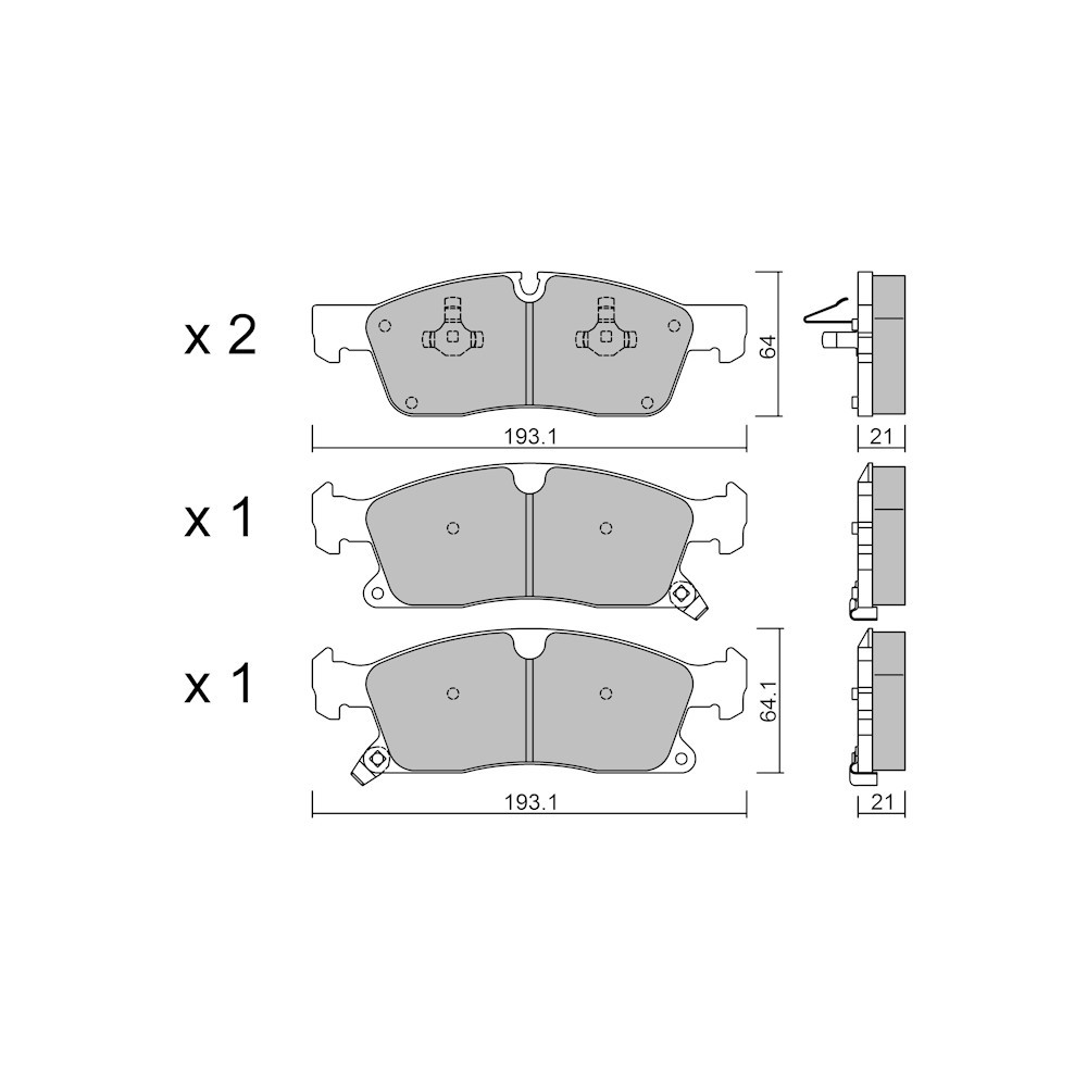 Pastillas de freno delanteras GT2i Club para JEEP Grand Cherokee IV (WK, WK2) 3.6 V6 FlexFuel 4x4 286cv 2010-06-01-Array
