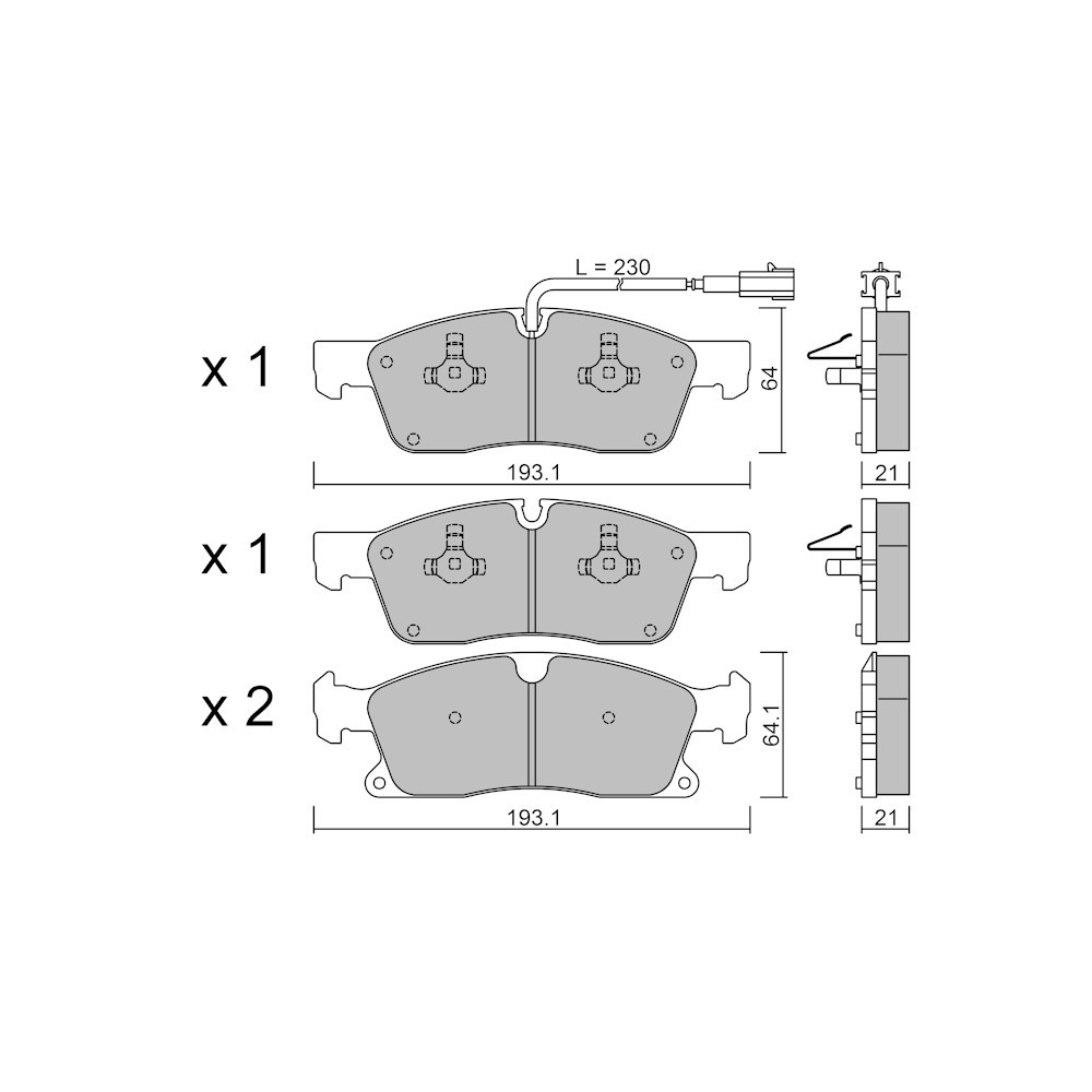 Pastillas de freno delanteras GT2i Club para MASERATI Levante Close Off-Road (M161) 3.0 D 4WD 251cv 2016-06-01-Array