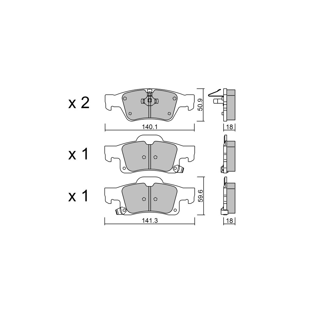 Pastillas de freno traseras GT2i Club para JEEP Grand Cherokee IV (WK, WK2) 3.6 VVT 4x4 290cv 2010-06-01-Array