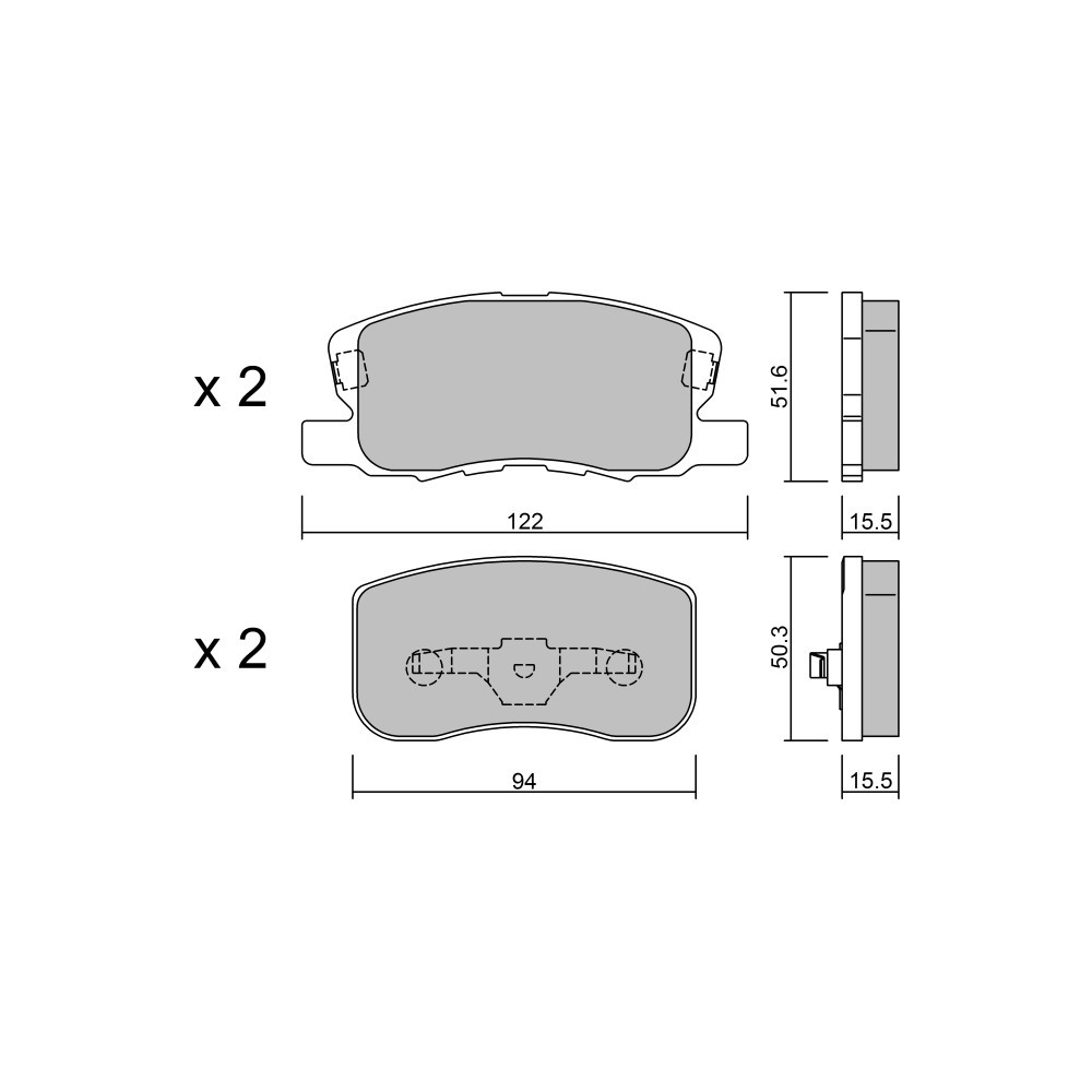 Pastillas de freno delanteras GT2i Club para MITSUBISHI Colt VI (Z3_A, Z2_A)/ Mirage 1.5 4WD 105cv 2004-06-01-2012-12-01Array