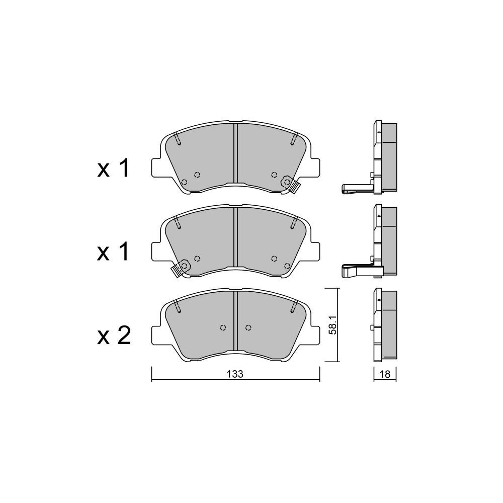 Pastillas de freno delanteras GT2i Club para HYUNDAI Accent IV (RB) / Solaris 1.6 GDI 141cv 2010-11-01-2019-04-01Array