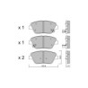 Pastillas de freno delanteras GT2i Club para HYUNDAI Sonata VI (YF) 3.6 283cv 2009-01-01-2015-12-01