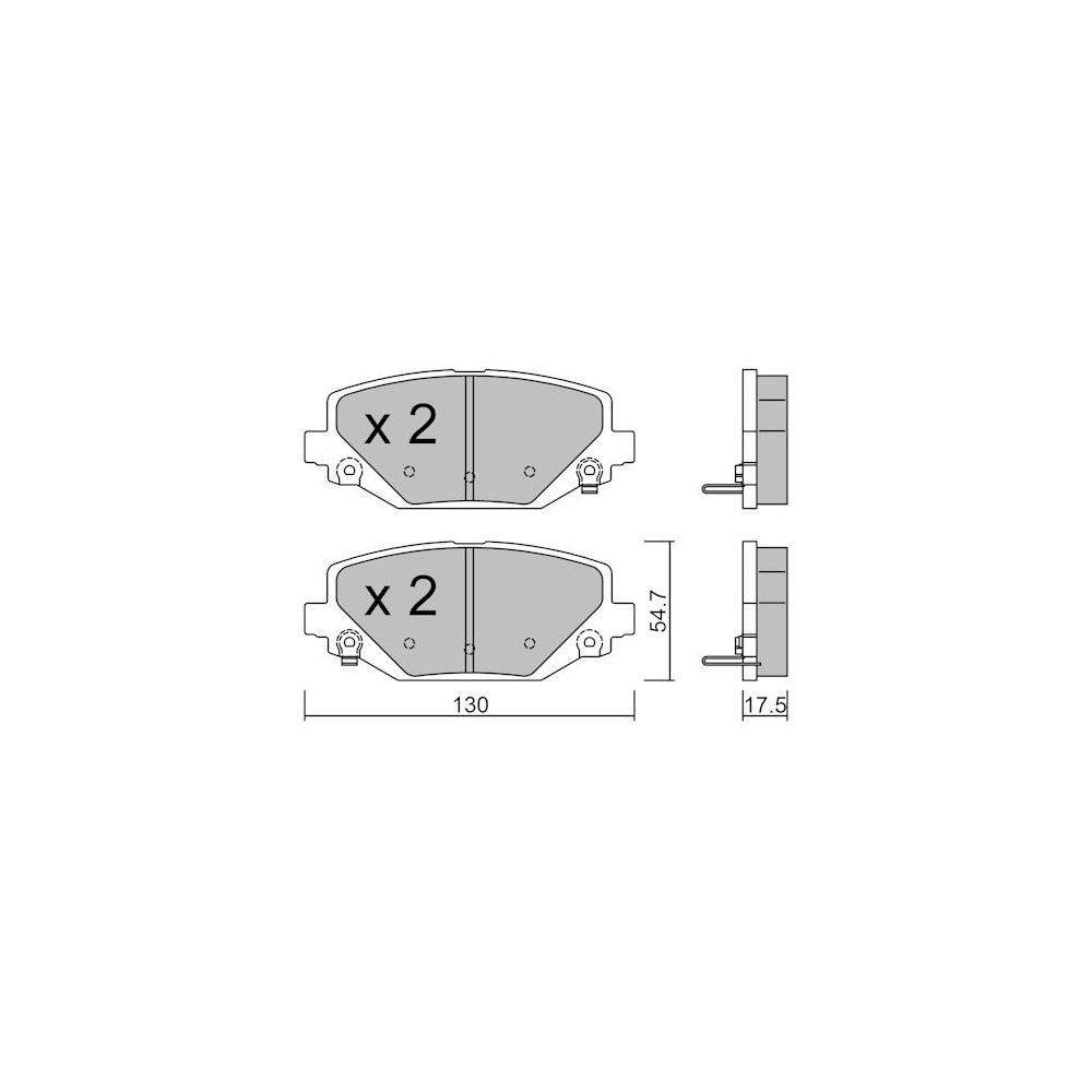 Pastillas de freno traseras GT2i Club para FIAT Freemont (345_) 3.6 V6 283cv 2011-08-01-Array