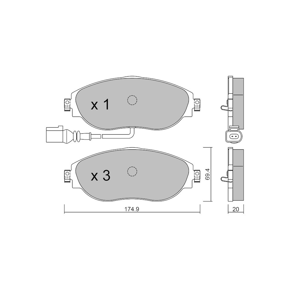 Pastillas de freno delanteras GT2i Club para VOLKSWAGEN Golf VIII 2.0GTI, 2.0TDI, 2.0TSI/R (Disc 340mm) 19-  Pinzas de freno TrwArray