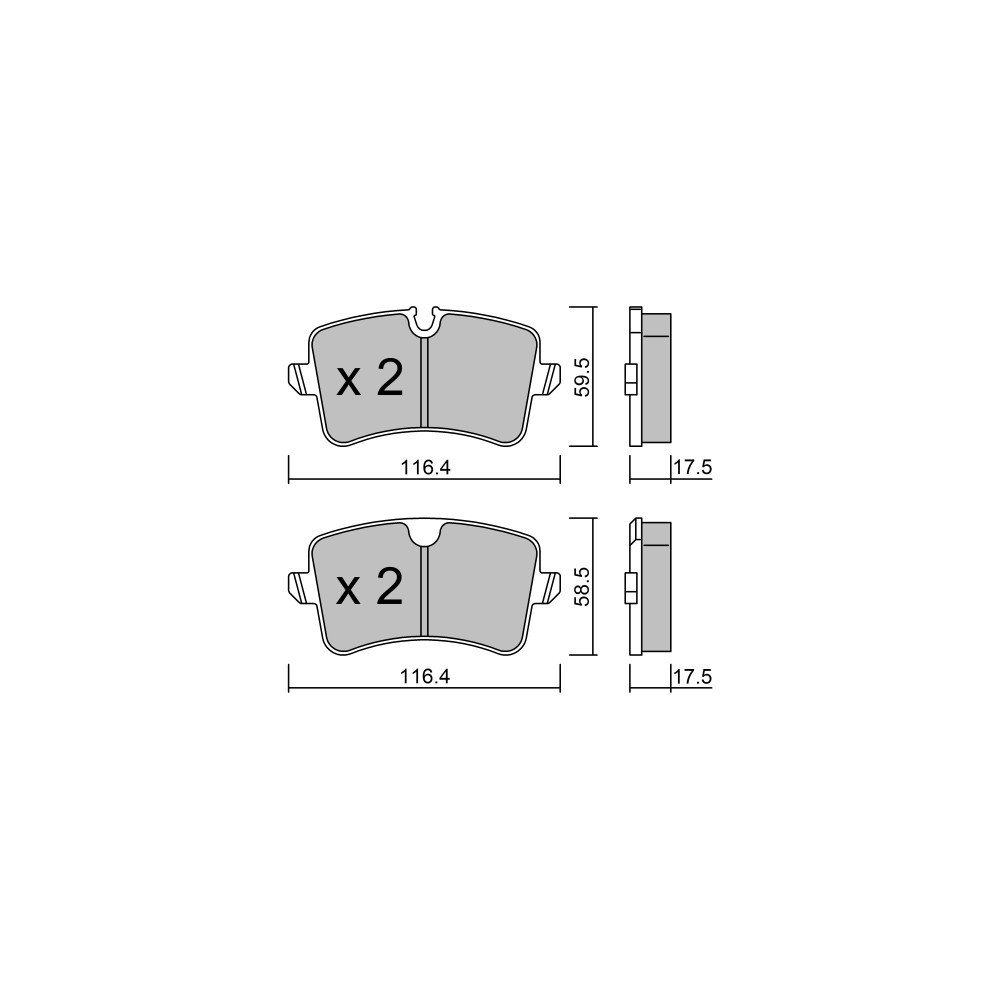 Pastillas de freno traseras GT2i Club para AUDI A4 - Quattro (8K) 1.8i TFSi, 2.0i TFSi, 2.0 TDi 07-15 - Pinzas de freno TrwArray