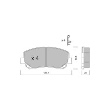 Pastillas de freno delanteras GT2i Club para JEEP Cherokee V (KL) 3.2 275cv 2013-11-01-
