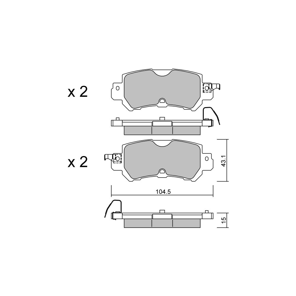 Pastillas de freno traseras GT2i Club para MAZDA CX-5 I (KE, GH) 2.5 AWD 192cv 2011-11-01-Array