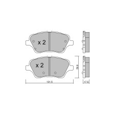 Pastillas de freno delanteras GT2i Club para FORD Fiesta 1.6i 16V EcoBoost ST 200 hp 2008-17 - Pinzas de freno Trw 