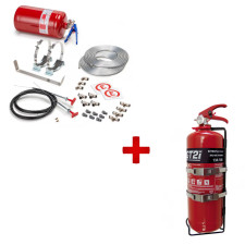 Pack Kit Extinción Automática Sparco 4.25L + Extintor de Mano GT2i 2Kg