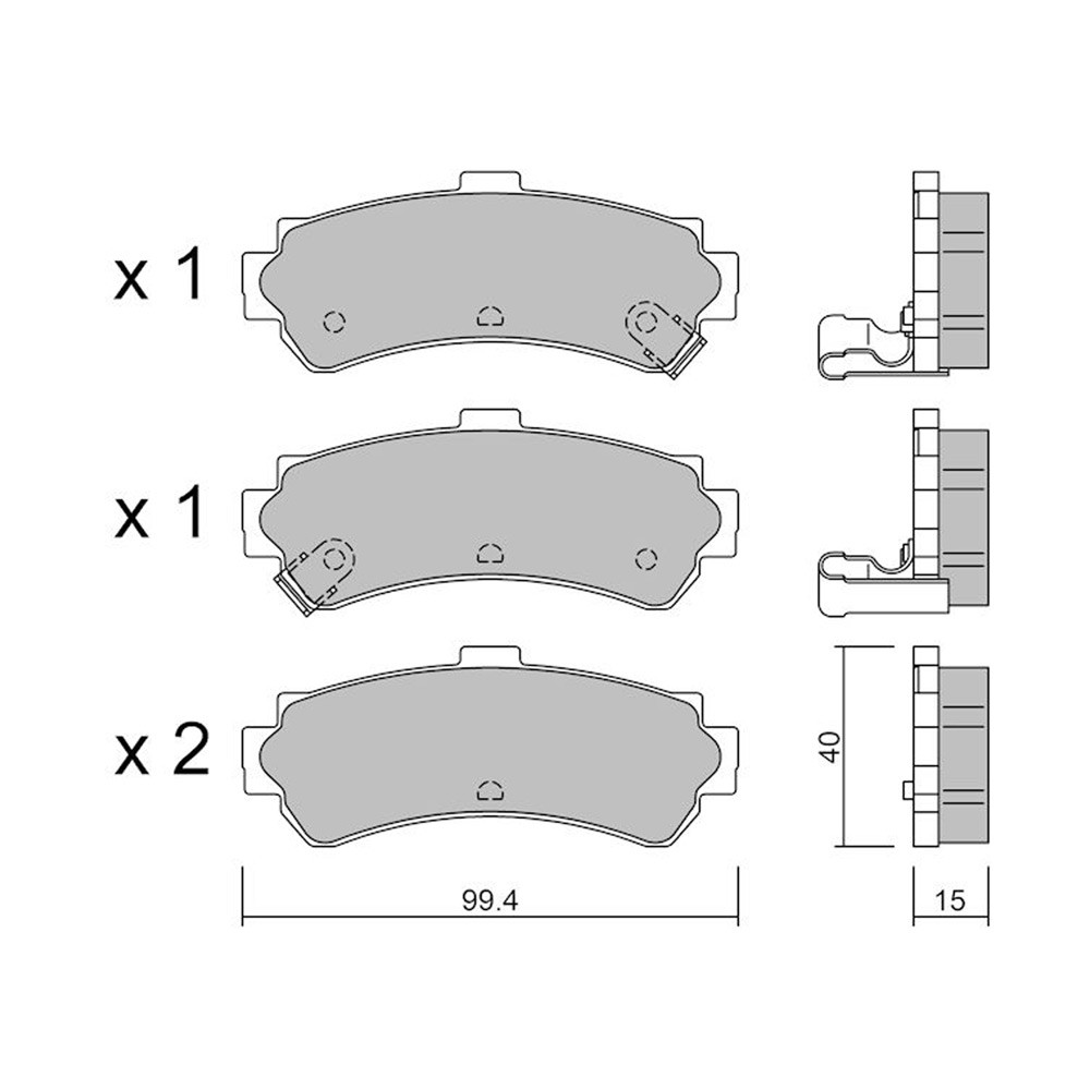 Pastillas de freno traseras GT2i Club para NISSAN Almera I (N15) 2.0 QX 141cv 1995-07-01-2000-09-01Array