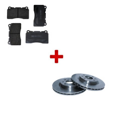Pack freno discos + pastillas delanteras Mitsubishi Lancer Evo 5 / 6 / 7 / 8