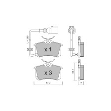 Pastillas de freno traseras GT2i Club para SEAT Cordoba II (6L2) 1.8 T FR 150cv 2002-09-01-2009-11-01