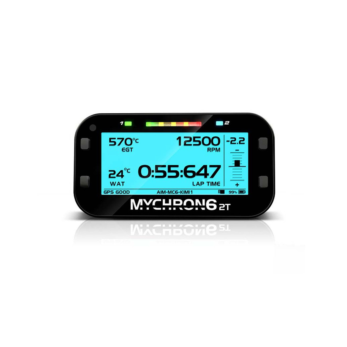 Cronómetro GPS Mychron 6 2T AIM (sensor de temperatura con conexión para 1 medidor de temperatura)Array