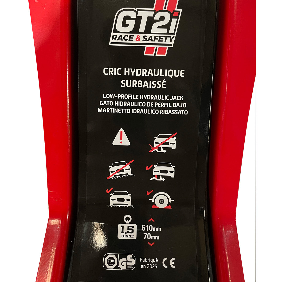 Macaco hidráulico de perfil baixo GT2i 1.5T 70mm-610mmArray