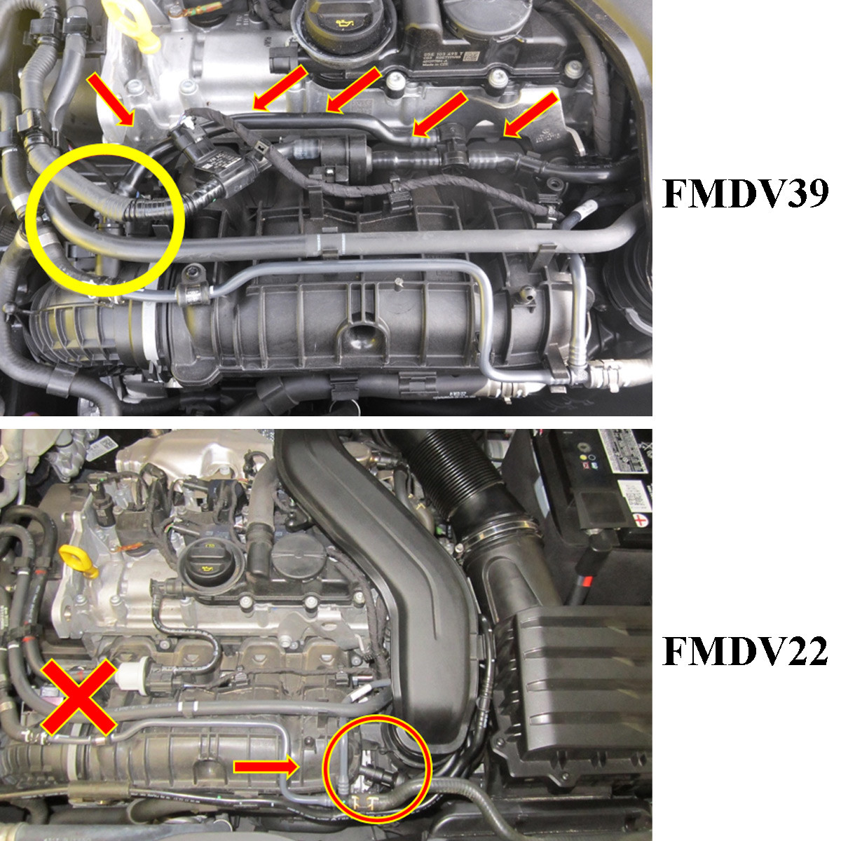 Válvula de descompressão forjada para VAG 1.5TSI após 2022Array