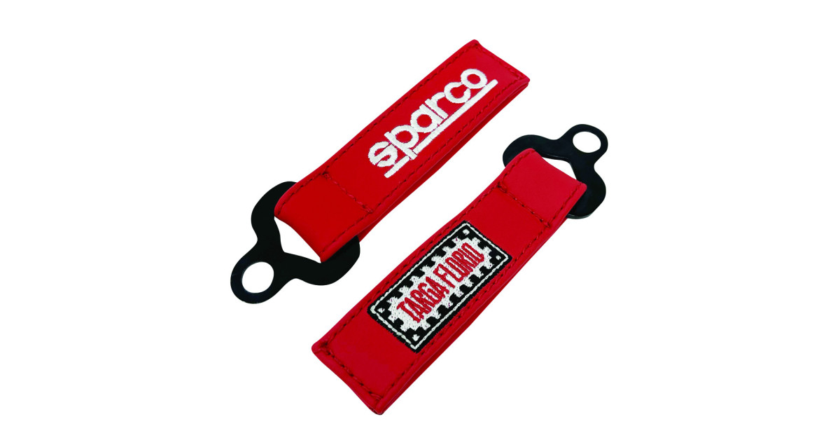 Llavero de cuero Sparco Targa Florio G1 Rojo