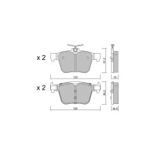 Pastillas de freno GT2i club traseras para Audi TTS TFSI Quattro (2014- )