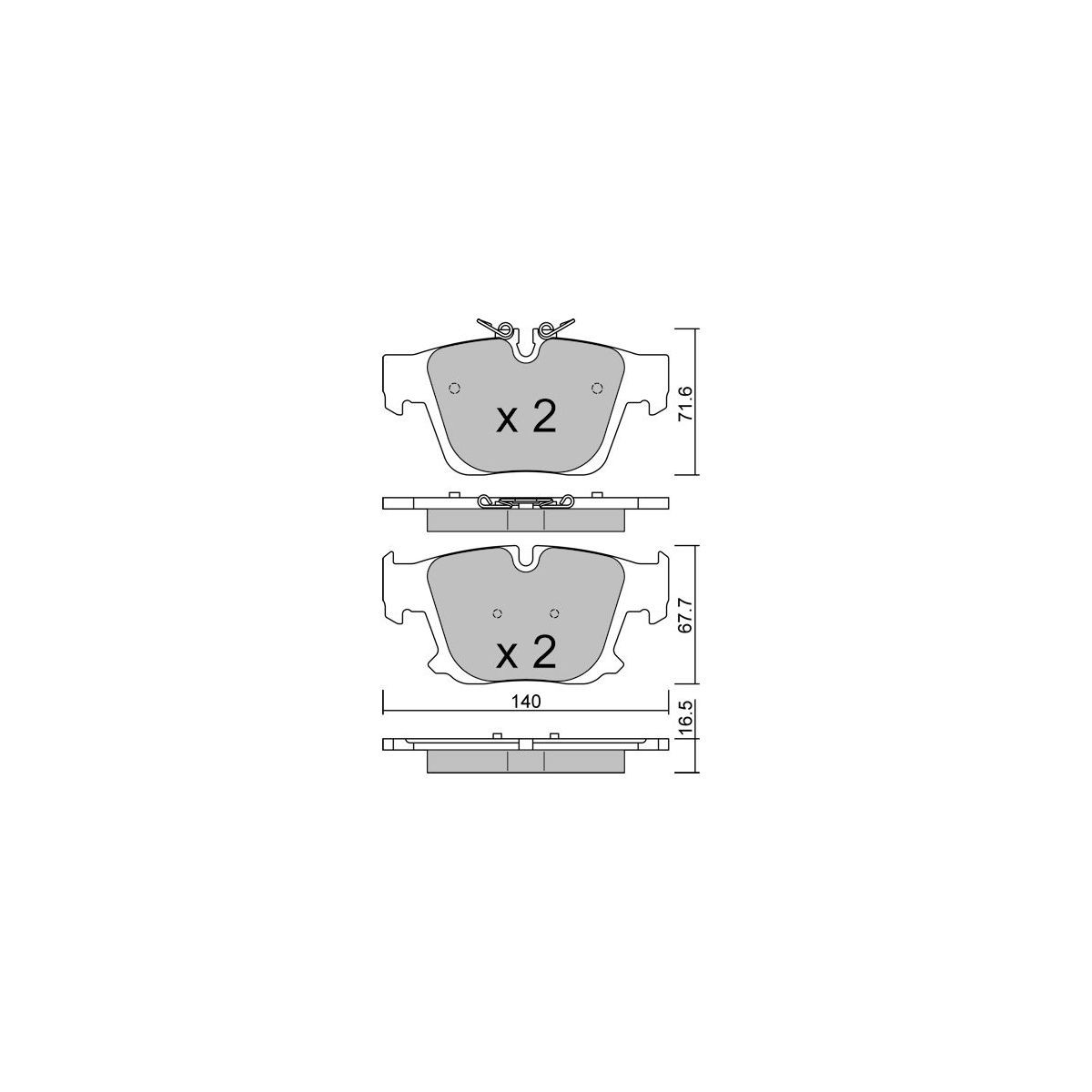 Pastillas de freno GT2i club Traseras para BMW 750e X-Drive Plug-In Hybrid (2022- )Array