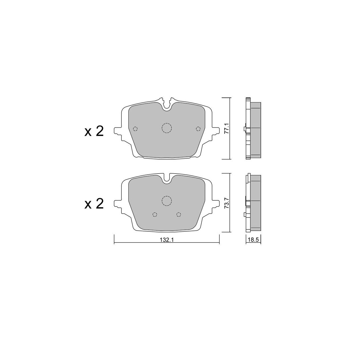 Pastillas de freno GT2i club delanteras para BMX X1 III X-Drive 30 e (2021- )Array