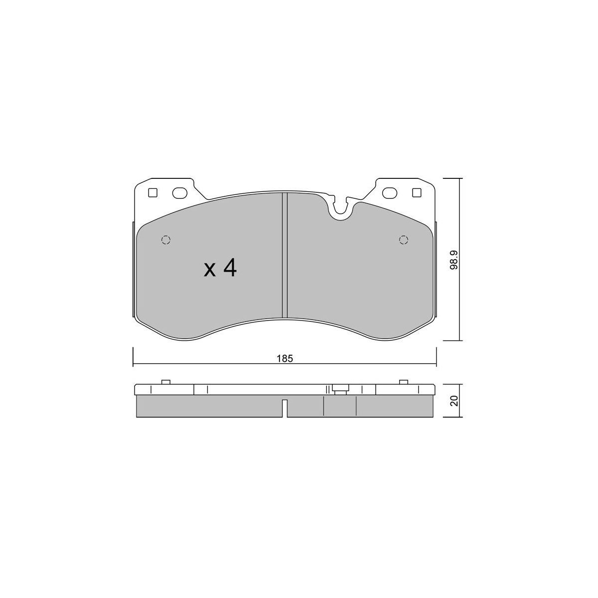 Pastilhas de travão GT2i club dianteiras para competição BMW M4 (2020- )Array
