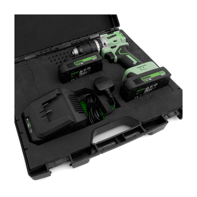 Taladro combinado ultracompacto KIELDER de 18V 75Nm con 2 baterías de 2,0Ah y cargadorArray