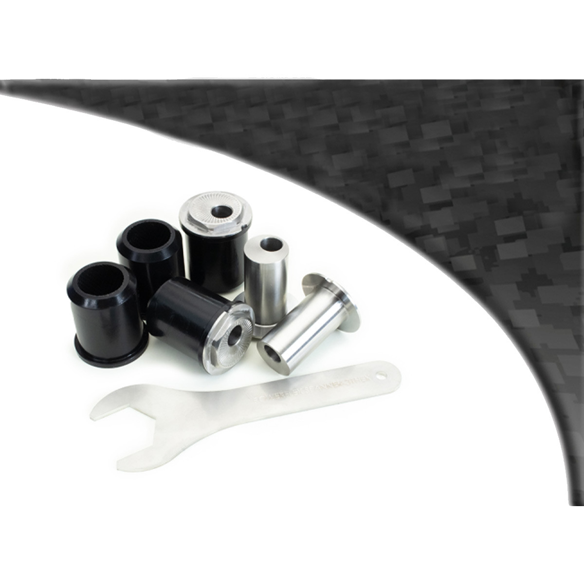 Silent Bloc Powerflex séries Black braço superior dianteiro com cambagem ajustável Fiat 124 Spider, incl. Abarth (2016-) (4 peçaArray
