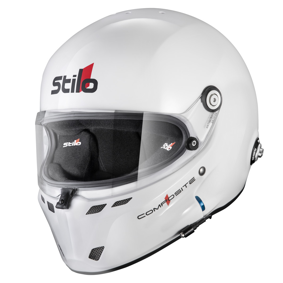 Capacete Stilo ST6 F Turismo preto/branco - Snell SA2025 FIA 8859-24 Hans FIA8858-10Array