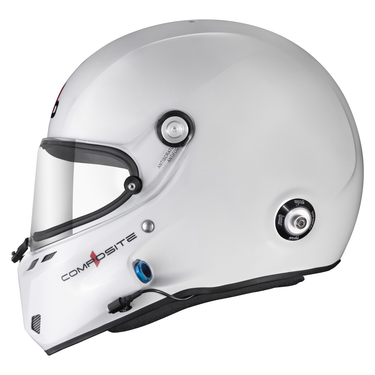 Capacete Stilo ST6 F Turismo preto/branco - Snell SA2025 FIA 8859-24 Hans FIA8858-10Array