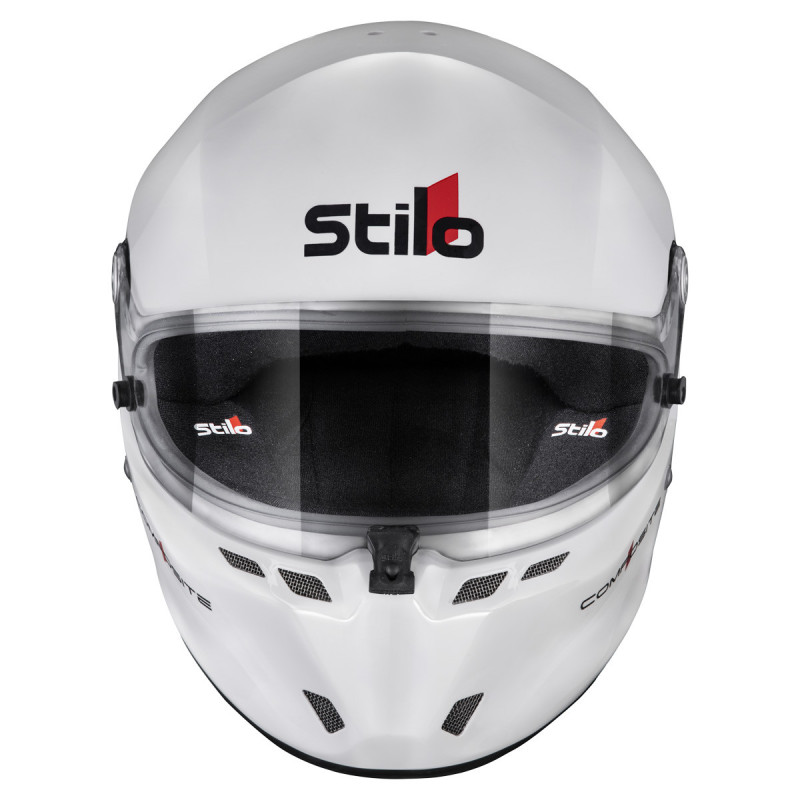 Capacete Stilo ST6 FN Composite branco/preto - Snell SA2025 FIA 8859-24 Hans FIA8858-10Array