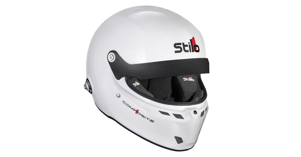 Casco Stilo ST6 GTN Composite blanco/negro - Snell SA2025 FIA 8859-24  Hans FIA8858-10Array