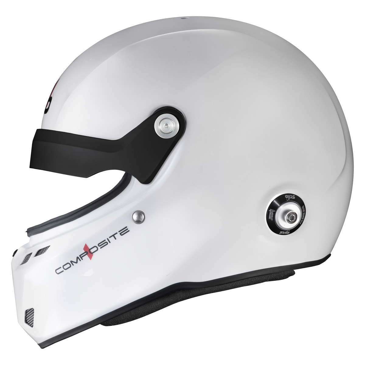 Casco Stilo ST6 GTN Composite blanco/negro - Snell SA2025 FIA 8859-24  Hans FIA8858-10Array