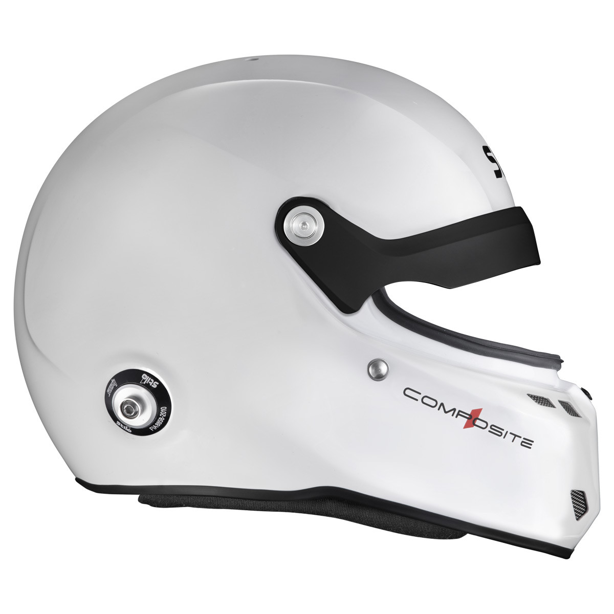 Casco Stilo ST6 GTN Composite blanco/negro - Snell SA2025 FIA 8859-24  Hans FIA8858-10Array