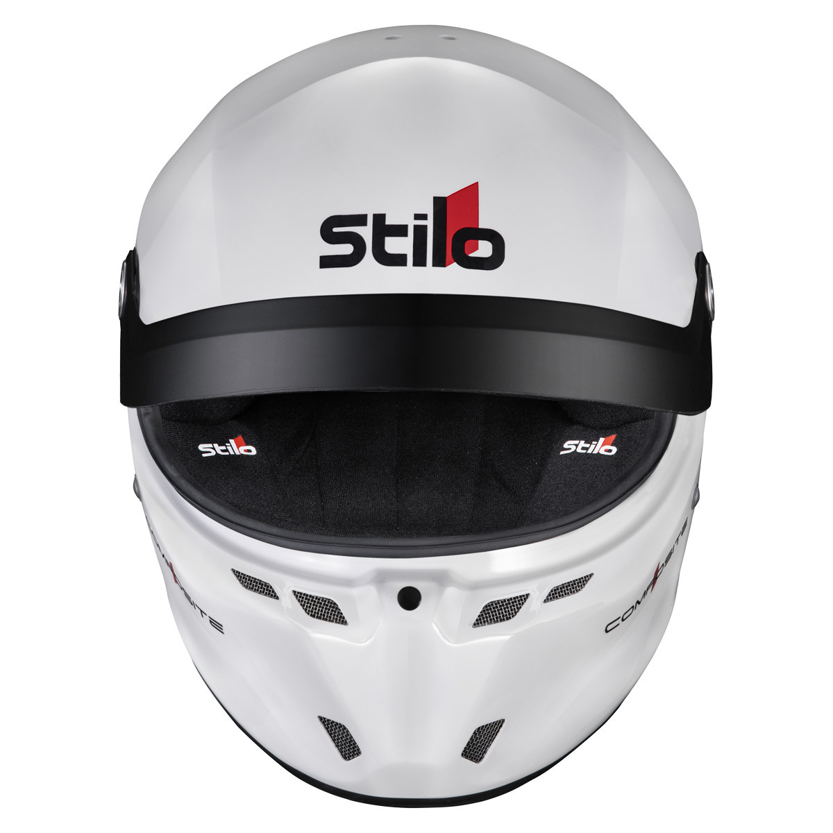 Capacete Stilo ST6 GTN Composite preto/branco - Snell SA2025 FIA 8859-24 Hans FIA8858-10Array