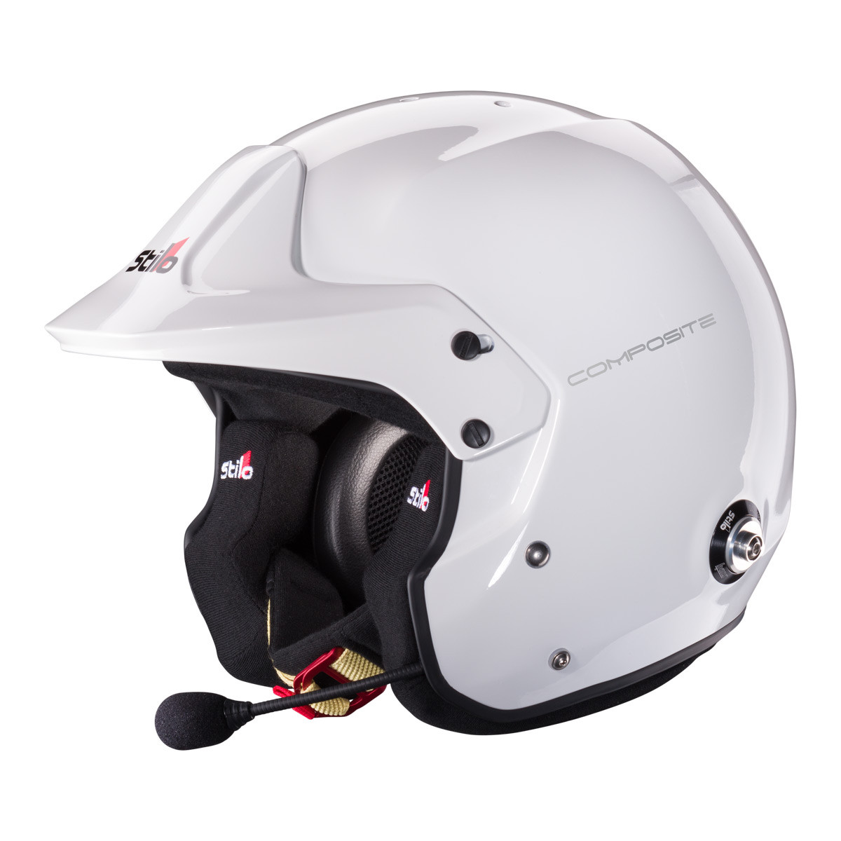 Capacete em materiais compósitos Stilo Venti4 Trophy Plus - Snell SA2025 FIA 8859-2024 Branco/preto interiorArray