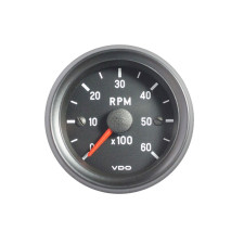 Cuentarrevoluciones VDO 6000 RPM Diámetro 52 Fondo Negro Diesel