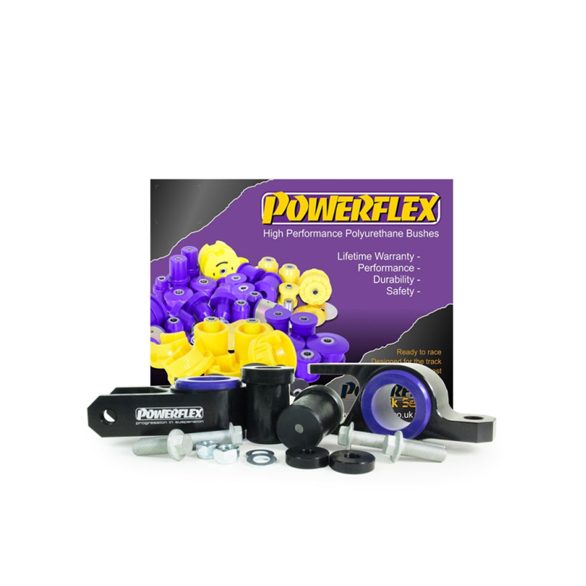Silent Bloc Powerflex para montagem da cremalheira de direção com rolagem da cauda e anti-suspensão Honda Civic Mk10 (2 peças)Array
