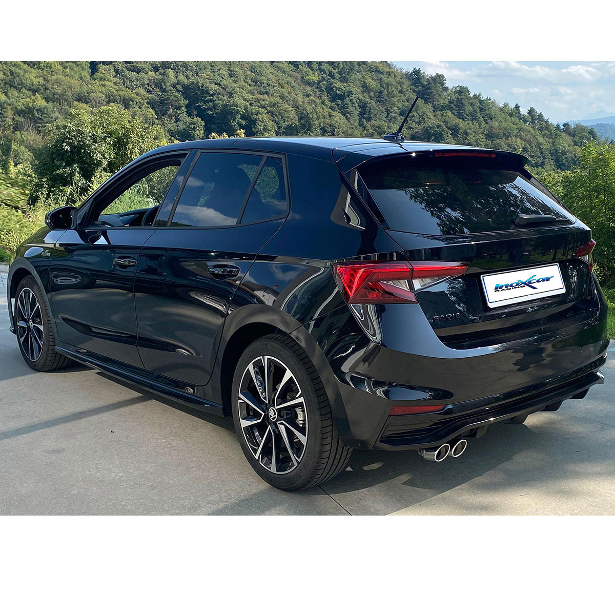 Silenciador traseiro + válvula Inoxcar Skoda Fabia IV (PJ) Monte Carlo 1,5 TSI após 2022Array