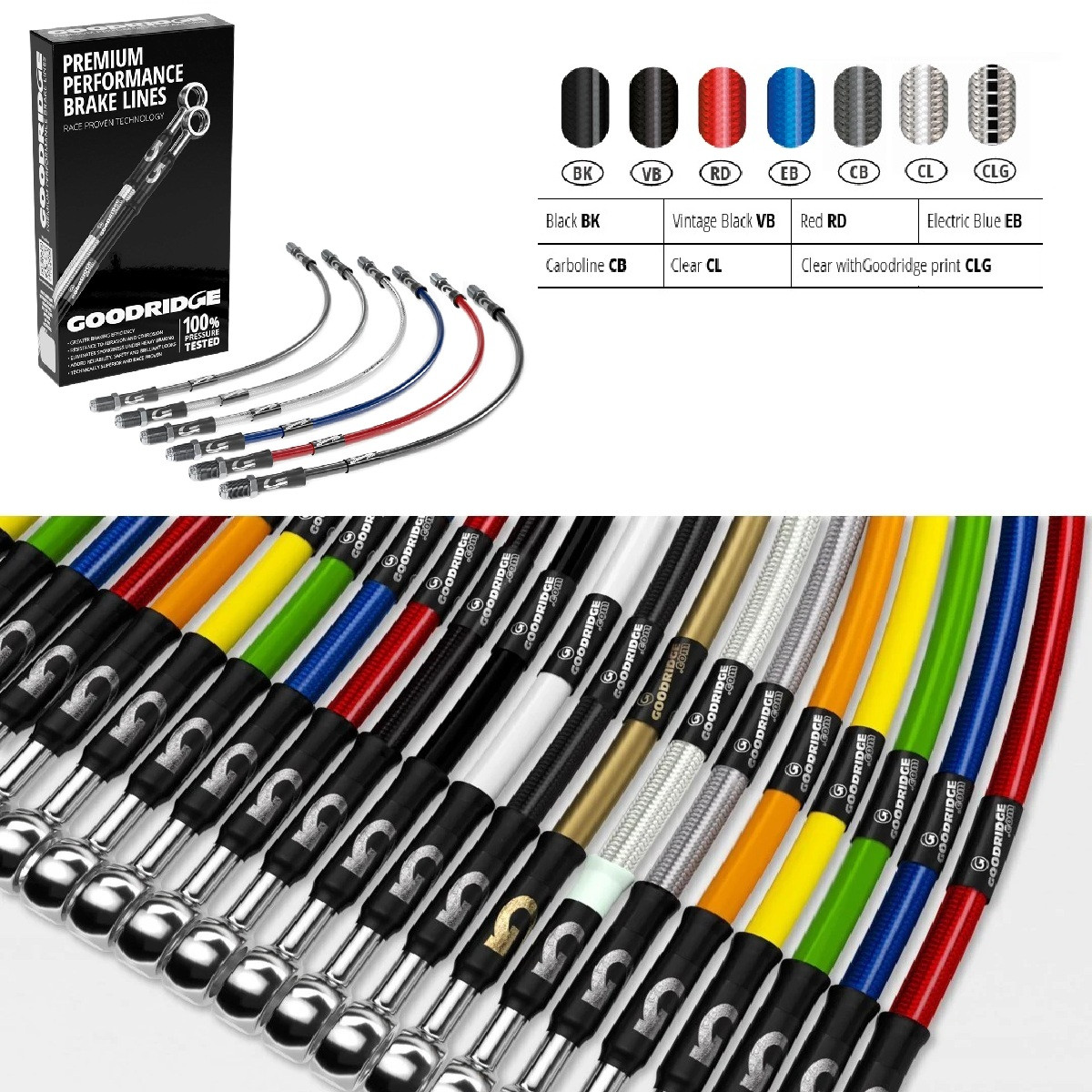 ITV Kit 4 latiguillos de freno GOODRIDGE para ALFA ROMEO 164 2.0 Twin Spark/3.0Array