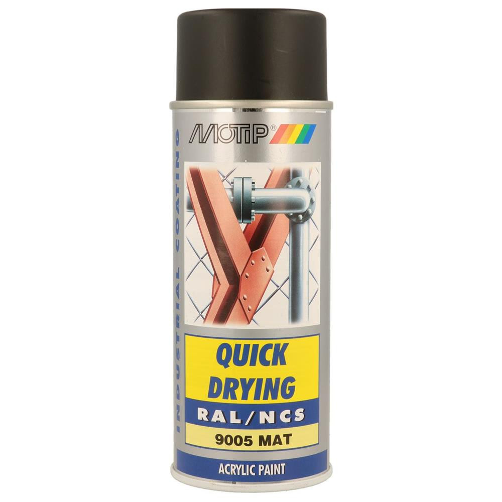 Tinta em spray RAL 9005 MOTIP RAL 400mlArray