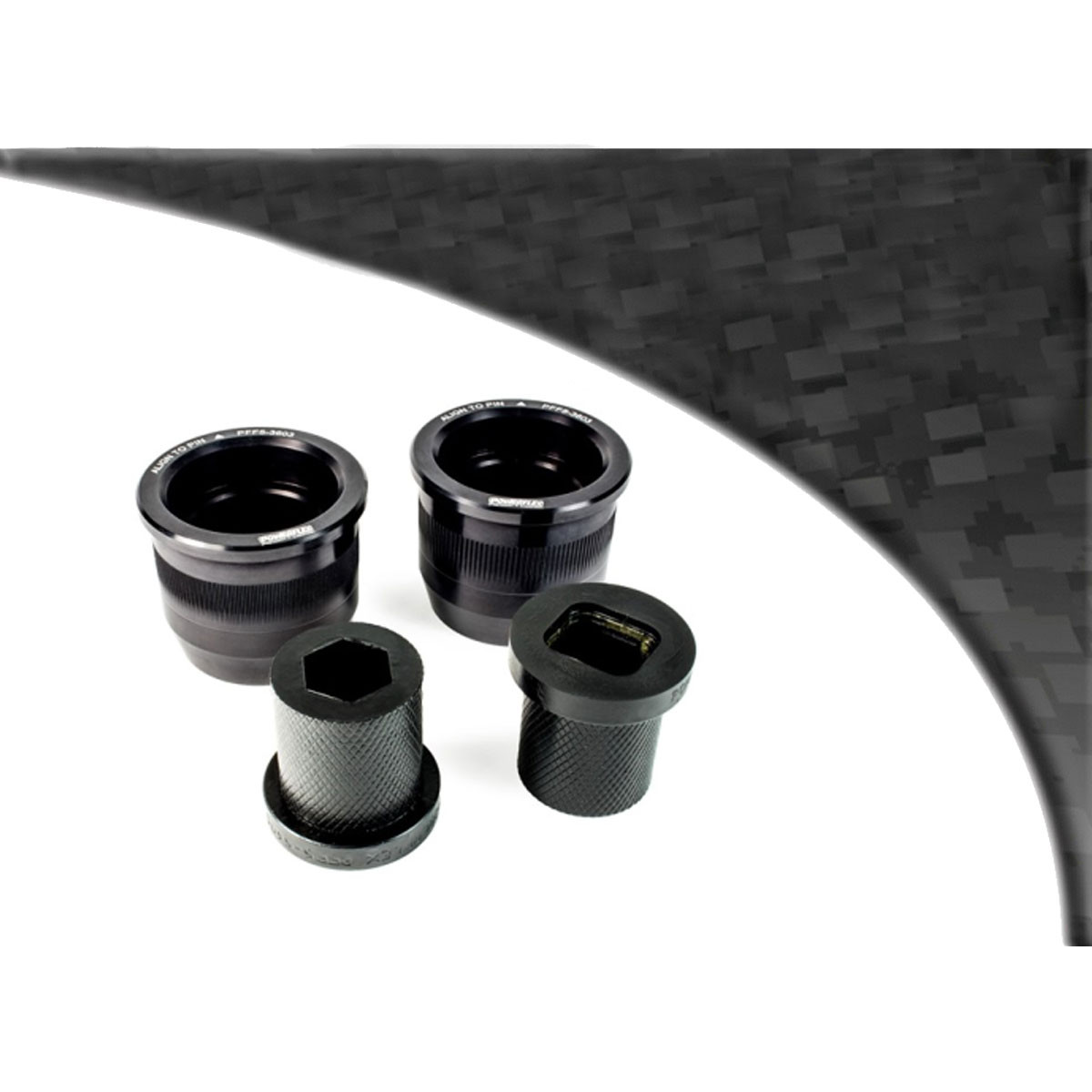 Silent-block Powerflex Black trasero al triángulo delantero (E46 Hybrid, exterior en aluminio) BMW series 3 (2 piezas)Array