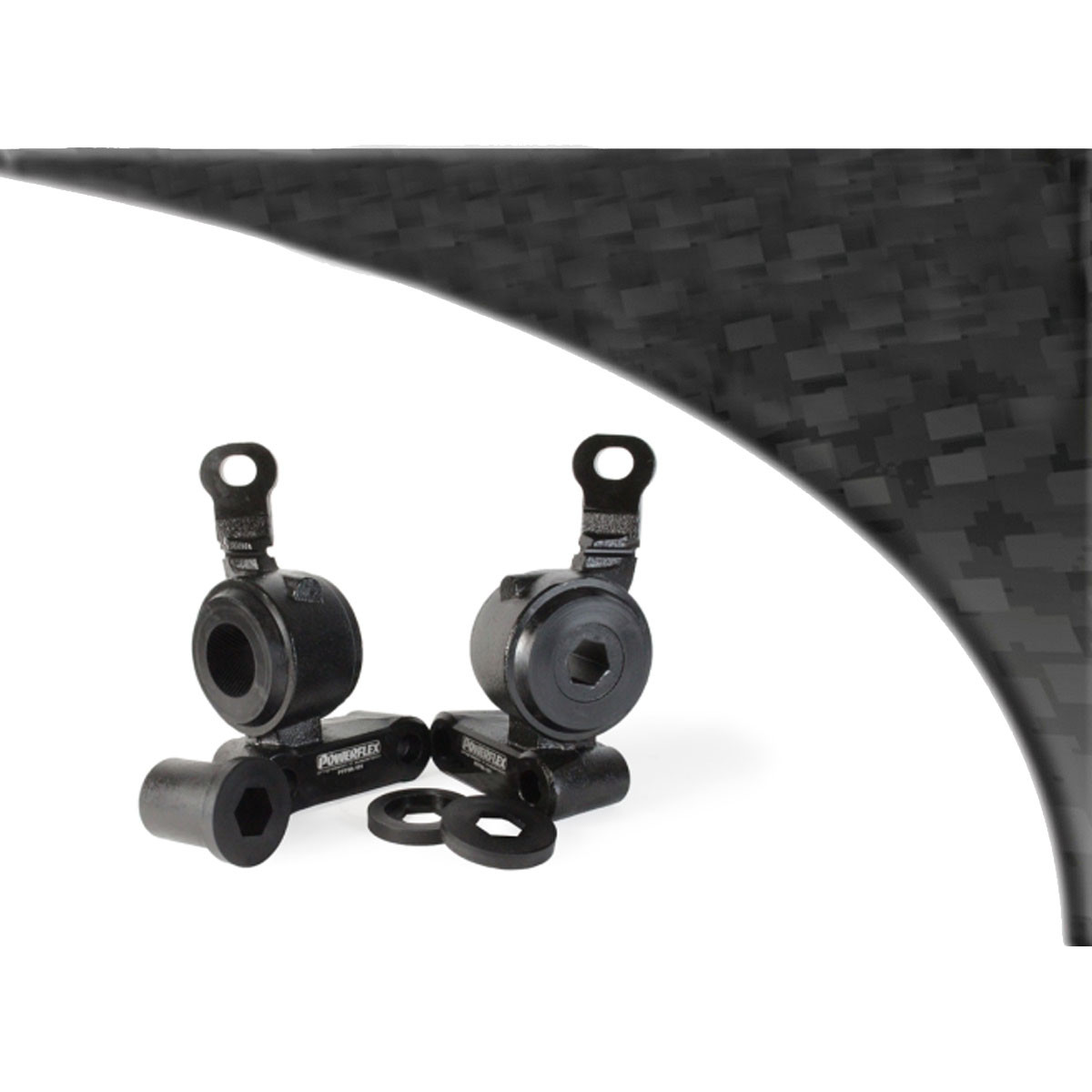 Silent Bloc Powerflex Preto traseiro do braço triangular dianteiro e suporte Mini R50/52/53 Gen 1 (2000-2006)Array