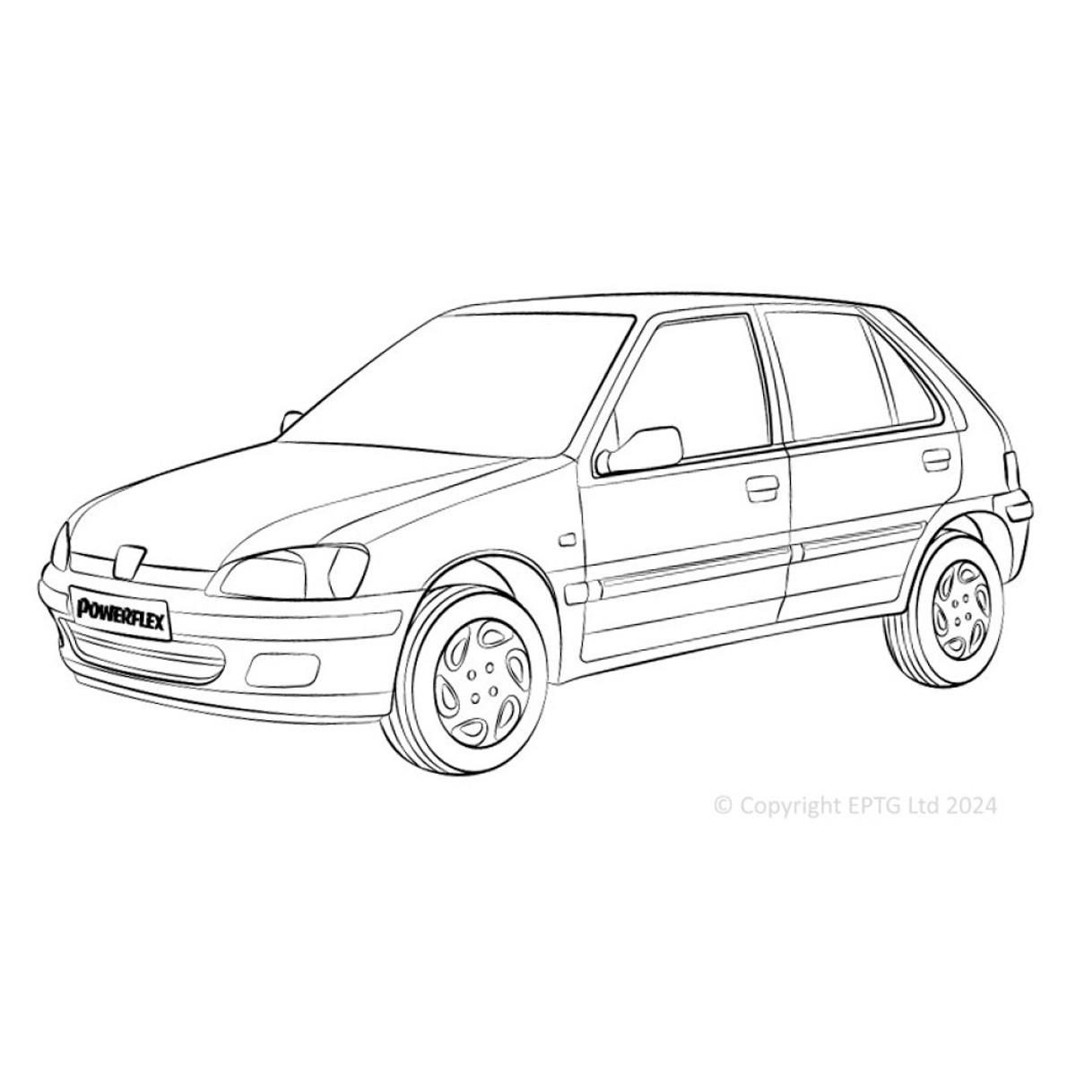 Silent-block Powerflex Alta Prestación Peugeot 106Array