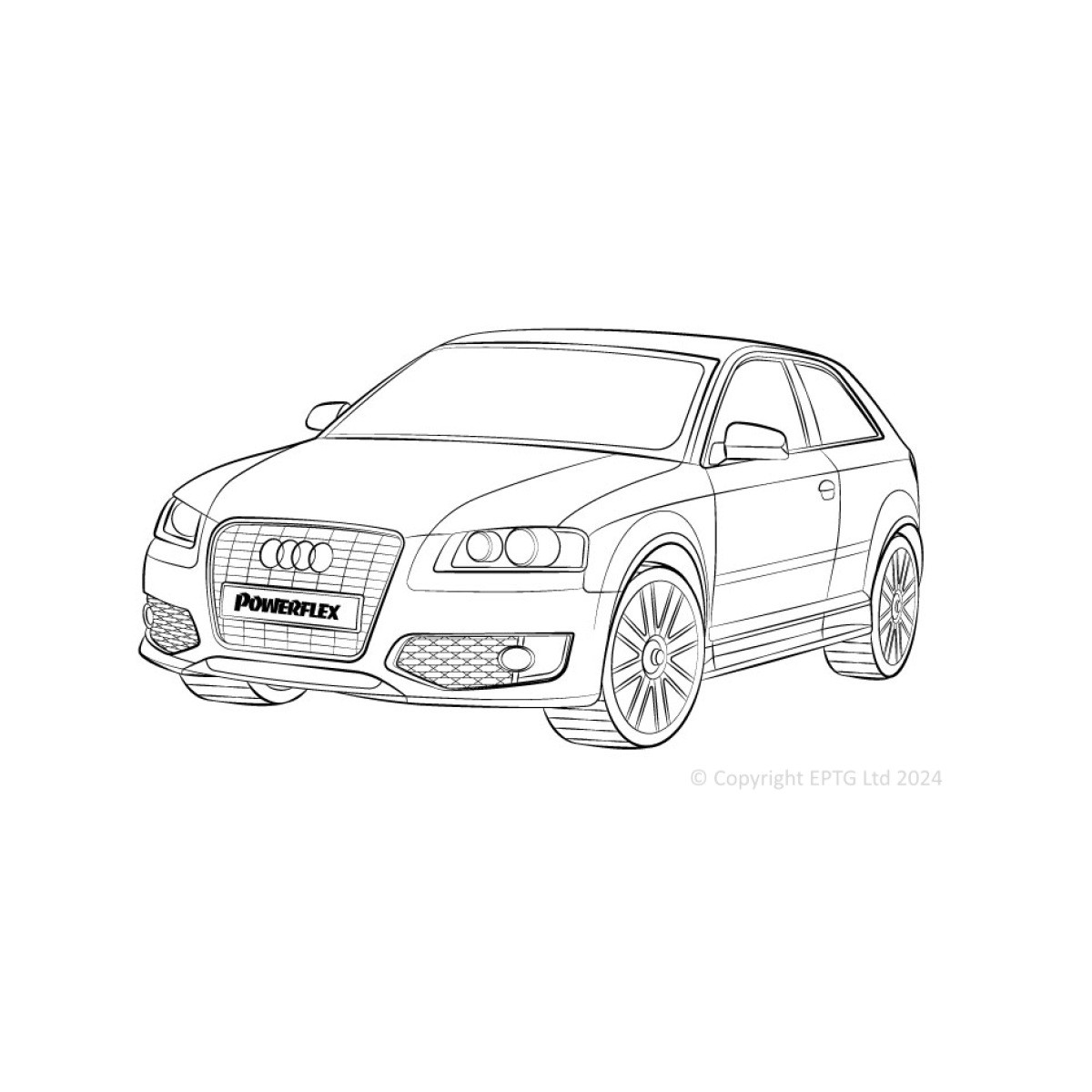 Silent Bloc Powerflex Audi S3 MK2 8P (2006-2012)Array