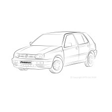 Silent Bloc Powerflex Volkswagen Golf MK3 2WD (1992 - 1998)
