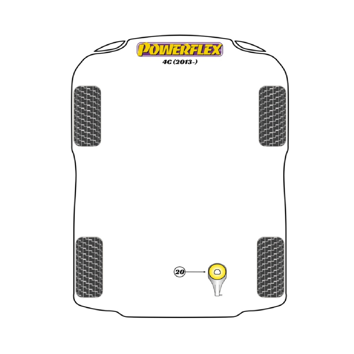 Silent Bloc Powerflex Alfa Romeo 4C (2013-)Array