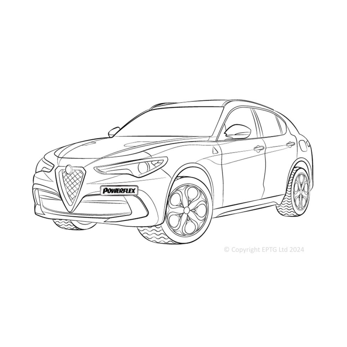 Silentblock Powerflex Alfa Romeo Stelvio (2017-)Array