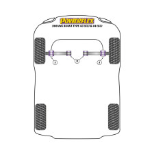 Silentblock Powerflex Audi 200 inc Avant Tipo 43 (C2) e 44 (C3) (10/79-11/90)