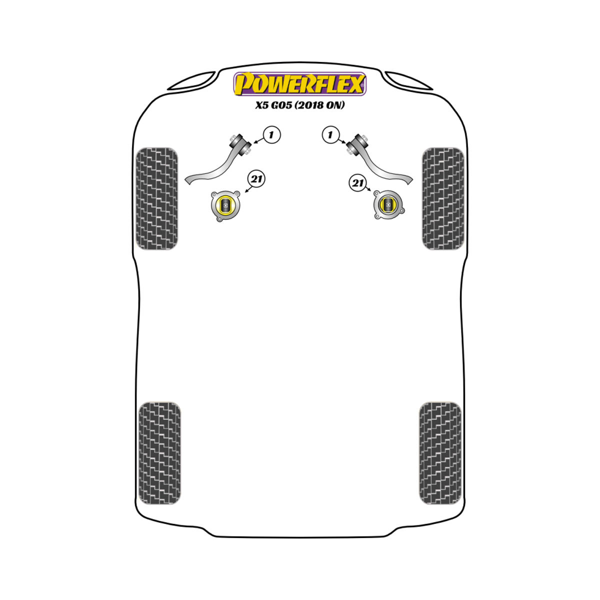 Silentblock Powerflex BMW X5 G05 (2018-)Array