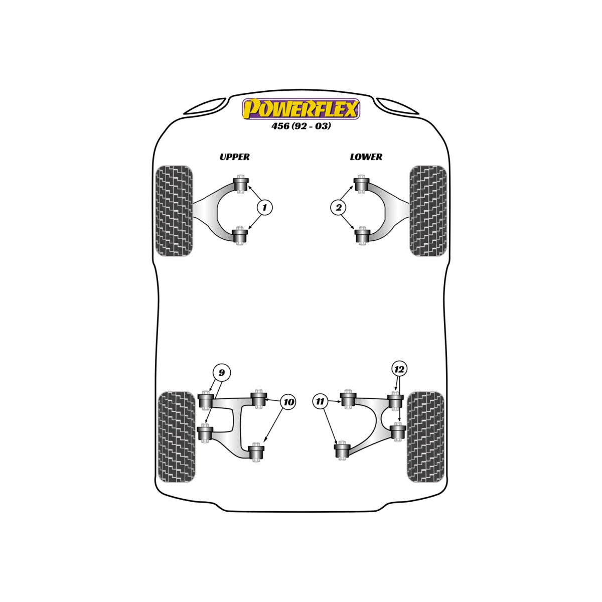 Silentblock Powerflex Ferrari 456 (1992 - 2003)Array